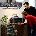 2.5 Gallon Nano Aquarium Kit, Glass Small Fish Tank Starter Kit with Light, Filter, Gravel Rock,Lid. Ultra Clear Rimless