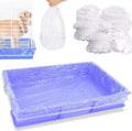 upcessory 50 pcs Disposable Cage Liners, Clear Plastic Rabbit Cage Liner Bag, Universal Toilet Film for Bunny, Hamster, 