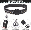 PAWCHIE Cat Harness with Leash and Collar Set - Escape Proof Adjustable Glow in The Dark Cat Harness for Kitty Outdoor W