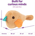 SmartyKat Chickadee Chirp Electronic Sound Cat Toy, Contains Catnip, Battery Powered - Light Brown, One Size