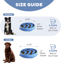 Outward Hound Fun Feeder Slo Bowl – Medium 2‑Cup Capacity, Slow Feeding, Small to Medium Dogs & Cats, Non-Slip, Blue, No