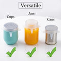 4-Pack Stretchable Silicone Can Covers - Pet and Human Food Storage Lids