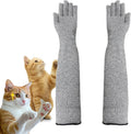 MANON ROSA 15.7” Pet Handling Sleeves, Flexible Kevlar Gloves for Cat Grooming, Nail Trimming & Arm Protection