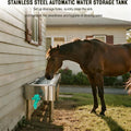 Automatic Livestock Water Trough 3 Gallons/12 Quart Livestock Animal Stainless Steel Automatic Waterer with Float Valve 