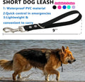 Short Dog Leash - 9 Inch Dogs Lead Grab Tab Heavy Duty Waterproof PVC Dog Training Traffic Leashes for Safety Control Be