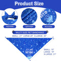 Agroon Dog Birthday Bandana Blue Boy XLarge 1PCS, Durable Triangle Reversible Scarf Bibs Handkerchief for Puppy Pet