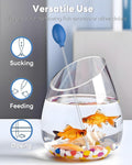 Pawfly Aquarium Coral Feeder 13.7 Inch Long Tube Coral Food Feeder Manual Feeding Tube Fish Excreta Cleaner Long Acrylic