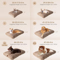 EHEYCIGA Fluffy Dog Crate Bed for Medium Dogs, Plush Faux Fur Crate Pad, Calming Anti Anxiety Medium Dog Bed for Crate, Washable Soft Warm Mat with Non-Slip Bottom, Camel