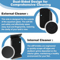 fishkeeper Dual-Blades Magnetic Aquarium Glass Cleaner with 4 Algae Scraper