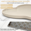 SMILOOL Waterproof Silicone Pet Food Mat with Raised Edge for Dog & Cat