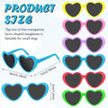 VioraWhite 6 Pcs Pet Heart Sunglasses Summer Cute Pet Dog Sunglasses Retro Small Cat Glasses Photos Props Dolls Glasses 