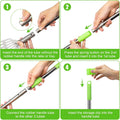 Non-Breakable Pooper Scooper, Dog Pooper Scooper Tray & Rake Set with Adjustable Stainless Steel Long Handle for Large M