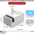 Cat Water Fountain Pump, JY-830 Replacement Pump With Light, Sponge