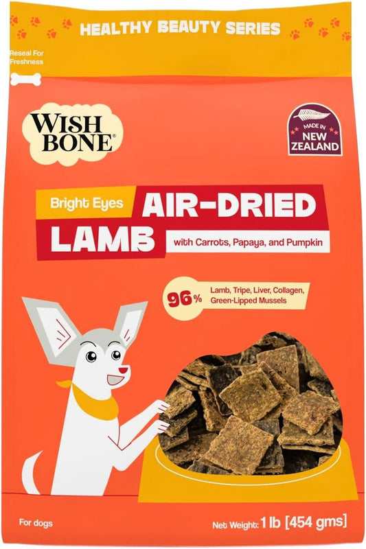 Wishbone Air Dried Lamb Dog Food - High Protein, Grain Free Recipe, Eye and Vision Support, Joint and Mobility for Pet H