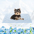 Tivray Dog Cooling Mat, 36'' × 23'' Medium, Q-Max>0.4 Self-Cooling Mat for Dog Reversible (Cool & Warm), Double-Sided Pet Cool Pads for Summer, Crate, Kennel, Machine Washable, Non-Gel, Blue+Grey