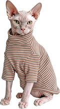 Striped Sphynx Cat Clothes Hairless Cat Fleece Sweater