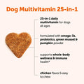 Micro Ingredients 25-in-1 Dog Multivitamin, 240 Soft Chews | Daily Essential Dog Vitamins and Supplements for Immune, Sk