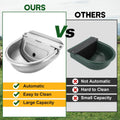 MAOPINER Automatic Water Dispenser Bowl, Stainless Steel Animal Waterer