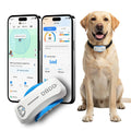 DBDD AI GPS Tracker for Dogs (White) with Virtual Fence & Real-Time Location - Waterproof Electronic Collar for Escape Artists, AI Health Monitor for Medium to Large Dogs (30lbs+), iOS & Android