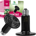 100W Ceramic Heat Emitter (2 Pack), Reptile Heat Lamp Bulbs, Ceramic Heater for Amphibian, Pet Brooder Coop, Chicken, Do