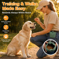 Upgraded Dog Treat Pouch with Strong Magnetic Closure - Small Silicone Training Bag, Waist-Mounted Clip & Leash Carabine