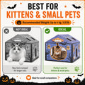 Tailtastic Halloween Cat Cardboard House with Pads & Catnip for Indoor Cats