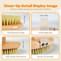 MLQGKUZ Professional Dog Brush Boar Bristle for Short-Haired Dogs - Reduces Shedding, Non-Slip Grip, Gentle Grooming