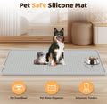 Silicone Cat & Dog Food Mat 55" x 38" Pet Feeding Mat for Food and Water