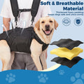 Dog Backpack Carrier Lift Harness - Emergency Sling Carry with Adjustable Straps & Lifting Handle, Help Support Full Bod