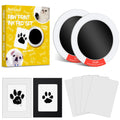 Nabance Inkless Paw Print Kit for Dogs, Cats with 2-Pcs Round Ink Pad & 2 Paper Frame, Clean Touch Dog Nose & Baby Handprint Kit, Pet Paw Print Impression Kit, Keepsake Gifts for Pet Lovers, New Moms