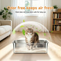 Stainless Steel Cat Litter Box Sturdy Metal Pan for Cats and Pets