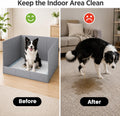 YAYODS Dog Litter Box Indoor with Wall, 32"x22"x16"Large Dog Pee Pad Holder