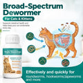 Cat Dewormer Broad Spectrum Triple Dewormer for Cats for Tapeworms, Roundworms & Hookworms