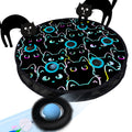 ORSDA Cat Toys, Interactive Fast Rolling Ball in Pouch, Hide and Seek for Indoor Cats, Motion Chirping Activated Moving Ball, 7 Holes Mat Mouse Catching Game
