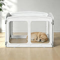 Clear Puppy Playpen Indoor - Ideal for Small & Toy Dogs - Height 24 Inch, 4 Panels