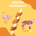 Dog Treats 5 Inch Duck Wrapped Rawhide Sticks 30 Count, 9.52 Oz