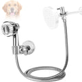 Pet Shower Attachment with 8.2ft Hose & Silicone Brush，Three modes Dog Bathing Tool，Easy Connect to Bathtub Faucet for D
