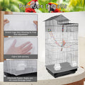Universal Bird Cage Seed Catcher – Stretchy, Lightweight Mesh Skirt for Parrot Cages, Stops Scatter, Breathable Fabric, Adjustable & Reusable, White viiwxx