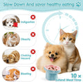 Cat Slow Feeder Bowl Set - 1 Pcs Pastel Series Cat Plate for Dry and Wet Food - Cute Maze Feeder Dish for Healthy Eating- Slow Feeding Bowls Whisker Friendly - Dishwasher Safe(Blue)