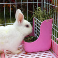 HERCOCCI Rabbit Hay Food Bin Feeder and Bunny Water Bottle Set, Hay Food Feeder Bowls Manger Rack with 500ml Hanging Wat
