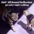 rabbitgoo Cat Harness and Leash, Step-in Escape Proof Kitten Harness Set, Soft Comfortable Cat Vest, Easy to Wear and Adjust, Reflective for Safe Outdoor Walking, Purple, Small