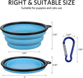 ME.FAN Collapsible Dog Bowl for Travel (12oz), 6 Pack Portable Pet Bowl with Carabiners, Foldable, Expandable