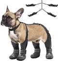 Idepet Dog Suspender Boots, Tall Dog Boots Anti-Slip & Fall Waterproof Shoes Leggings, Adjustable Suspender Boots for Wi