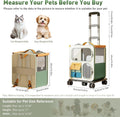 Cat Carrier with Wheels, Folding Rolling Pets Carrier on Wheel Soft Pet Handbag Cats Backpack, Dog Carriers up to 23 LBs