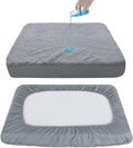 Dog Bed Covers Soft Plush Replacement Washable, Waterproof Pet Bed Liner Grey 36x27 Inches, for Dog/Cat, Cover Only