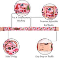 Lionet Paws Christmas Dog Collar with Sailor Bow, Cute Ho Christmas Tree Snowman Pink Dog Collar Bow Tie for Dogs, Small