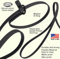 Dogline Biothane Slip Dog Leash - for Small, Medium and Large Dogs - Odor Free Slip Lead, Heavy Duty and Durable Material Kennel Lead - Black - 5ft L x 3/8in W