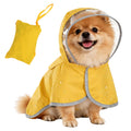 Dog Raincoat, Adjustable Dog Rain Jacket, Waterproof Dog Poncho, Clear Hooded Double Layer, Reflective Strip & Storage Pocket for Small Dogs (S)