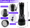 Grace Marci Rechargeable UV Flashlight, 51 LED 395nm Black Light, Ultraviolet Lite UV Light, Pet Urine Detector for Dog/Cat Urine, Dry Stains, Bed Bug, Resin Curing, Scorpions, Dry Pet Stains