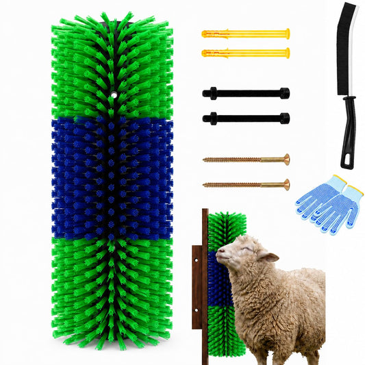 2Pcs Livestock Scratching Brush for Cow, Horse, Goat & Sheep - PBT High